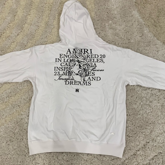 Amiri White Imaginations & Dreams Hoodie Pullover Men’s size Large - Picture 2 of 2